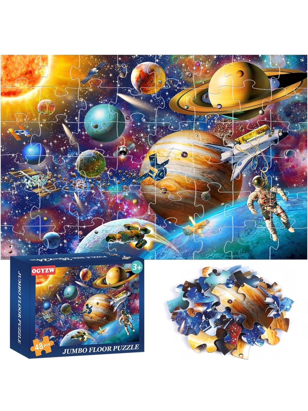 Space Planets Jumbo Floor Puzzles for kids Ages 4-6